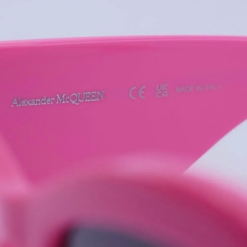 New! Alexander McQueen Vibrant Pink Sunglasses, AM0434S 004, Authentic